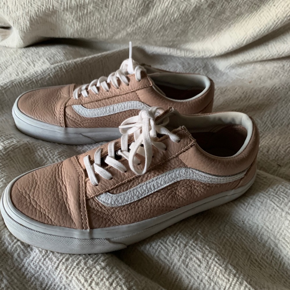 Blush leather Vans